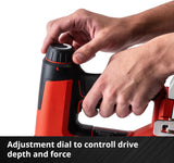 ▶ Clavadora Solo Power X-Change (Li-Ion, 18 V, grapadora y pistola de clavos, máx. 20 disparos por minuto, incluye 300 clavos, incluye 300 pinzas, sin batería, sin cargador) Einhell