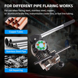 ▶ Herramientas de abocinamiento de línea de freno, juego de herramientas de abocinamiento de 45 y 37 grados, kit de herramientas de abocinamiento de doble burbuja para líneas de freno