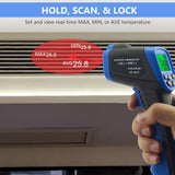 HoldPeak hp-981 C Digital láser sin Contacto termómetro de Infrarrojos -58 & # x2109; & # xff5e; 1022 & # x2109; (-50 & # x2103; & # xff5e; 550 & # x2103;), Azul y Negro