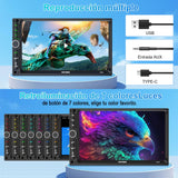 ▶ Autoestéreo para Carro de 7 Pulgadas con Pantalla Doble DIN, Solo DIN& Doble Design Estéreo Multifuncional para Automóvil, MP5, FM, AUX, TF, Cámara Trasera, GPS, Bluetooth