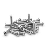 NIULUNBAO - Tornillos de cabeza de botón de 1/4-20 x 2 tornillos de cabeza de botón para máquina de acero inoxidable 304, unidad hexagonal Allen, acabado brillante totalmente roscado, 25 piezas