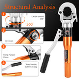 ▶ Prensado de tubos de cobre, con mordazas de 1/2 pulgadas, 3/4 pulgadas, 1 pulgada, accesorios de tubo de cobre, herramienta hidráulica de prensado de tuberías para Pro Press, accesorios