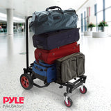 Carrito Plegable Compacto Ajustable 8 en 1, Carro de Mano, Carretilla/Plataforma con Ruedas R-Trac, expandible hasta 25.2 Pulgadas a 40 Pulgadas