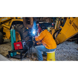 ▶ Chaqueta de soldadura de cuero marrón grande resistente a las llamas Lincoln Electric -