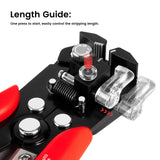 ▶ Pelacables autoajustable 3 en 1 herramienta automática de pelado de cables | Cortador de cables de 10-24 AWG para corte de cables eléctricos, herramienta de prensado KAIWEETS -