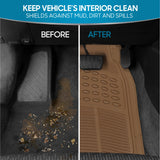 ▶ Tapetes Alfombrillas de Piso para Coches, Camiones, SUV, 3 Piezas para Todo Tipo de Clima con diseño de Ajuste Universal, Alfombrillas duraderas con Bordes de Captura, Alfombrillas de Goma