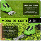 Tijeras de podar Inalámbrico, Cortadora de Césped y Setos 2 en1, Cortasetos de Mano Inalámbrico, Batería Recargable, 7.2V, Diseño de Seguridad
