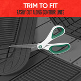 ▶ Tapetes  Alfombrillas de Goma Impermeables para Todo Tipo de Clima, 4 Piezas Deportivas con diseño de Dos Tonos para Coche, Todoterreno y Camiones, Protector de Alfombra de Coche