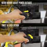 ▶ Cable Del Generador, Cable De Extensión Eléctrica, 4 Clavijas, 30 Amp, 125-250v, Soltero, Amarillo, 3.04 Metros, Calibre 10, Tarea Pesada, L14-30, Transferir, Cable De Alimentación Eléctrica, Con Interruptor De Bloqueo