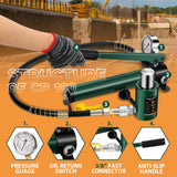 Gato con Bomba de Mano hidráulica de 20 toneladas de 5 cm + cp-180 con manómetro hidráulico Porta Power Kit de 20 toneladas, Cilindro Corto de Perfil bajo