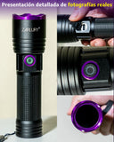 ZARLURY Lámpara de Luz Negra Ultravioleta de 365nm, Linterna UV USB Recargable de Alta Potencia,Luz Ultravioleta para Orina de Mascotas, Escorpiones, Higiene, Joyas, Billetes, Resina curada,IPX5