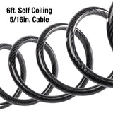 ▶ Master Lock Masterlock 8114DMX Cable, 6 ft Long, Negro