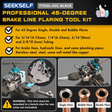 ▶ Herramientas de abocinamiento de línea de freno de 45 grados para abocinadas individuales, dobles y burbujas, con cortador de tubos