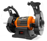 WEN BG4260 Amoladora de banco de una sola velocidad de 2.1 amperios, 6 pulgadas, naranja, negro