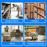 Carro de Mano Plegable,Diablito de Carga Plegable,Plegable para Carretilla de Mano con 6 Ruedas y 2 Cuerdas Elásticas para Equipaje,Hogar,Viaje,Mudanza,Oficina
