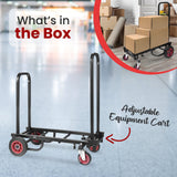 Carrito Plegable Compacto Ajustable 8 en 1, Carro de Mano, Carretilla/Plataforma con Ruedas R-Trac, expandible hasta 25.2 Pulgadas a 40 Pulgadas