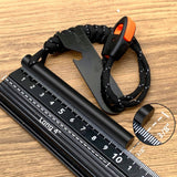Herramienta de supervivencia de arranque de fuego (2 unidades), 4 pulgadas de largo x 3/8 pulgadas de diámetro), kit de varilla ferro impermeable de alta visibilidad, 6 en 1 multiherramienta con paracord reflectante y silbato para camping, senderismo