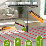 ▶ Buscador de tuberías y cables subterráneos generador de tono de trazador de cables subterráneos y sonda con auriculares, probador de alambre enterrado para localizar cables de rotura y cables de valla para perros
