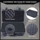 ▶ MALETIN CON RUEDAS Estuche/Case Impermeable con Espuma y Ruedas, Tamaño Interior 51.6x28.8x18.5cm, Adecuado para Equipos electrónicos y más