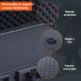 ▶ MALETIN DE HERRAMIENTAS /Maleta/Estuche/Case Impermeable con Espuma, Tamaño Interior 44x29x12 cm, Adecuado para laptop, electrónica y más