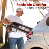 Carrito Plegable Compacto Ajustable 8 en 1, Carro de Mano, Carretilla/Plataforma con Ruedas R-Trac, expandible hasta 25.2 Pulgadas a 40 Pulgadas