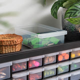 ▶  Organizador de Tornillos, Gabinete de 26 Cajones, Almacenamiento de Cajones de Plástico para Manualidades, Piezas Pequeñas, Tuercas y Herramientas, Pasatiempos de Arte de Scrapbook - Negro