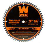 WEN BL1032-2 Juego de cuchillas de sierra profesional para carpintería de 32 dientes y 60 dientes, de 10 pulgadas, 2 unidades