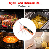 Termómetro digital de lectura instantánea para carne a la parrilla, termómetro impermeable para alimentos de cocina con calibración y retroiluminación, termómetro de caramelo para ahumar
