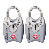 ▶ Master Lock 4689T Juego de Candados para Equipaje de 25 mm, 2 Piezas