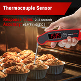 Termómetro de carne a prueba de agua ThermoPro TP19 con retroiluminación Ambidextrous y termómetro de lectura instantánea para cocinar alimentos para aceite de agua dulce de cocina