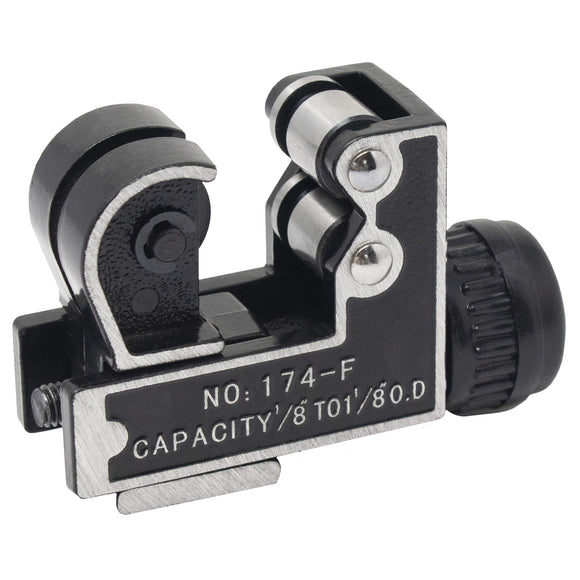 ▶ Cortador de tubos [1/8 pulgadas - 1 1/8 pulgadas] Herramienta de corte de tubos para tubos de cobre, tubos de acero inoxidable, metal, plástico, latón, cortador de tubos de cobre, juego compacto y