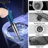 ▶ Desatascador de Inodoros Kit 8 In 1, Aceros Inoxidables Desatascador Tuberias, Desatascador Tuberias a Presion para Fregadero de Baño, Cocina, y Bañera, para Tuberías Obstruidas