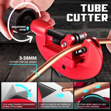 ▶ Herramientas de doble abocinamiento individual 3 en 1, kit de herramientas de llamarada que incluye doblador de tubos de 180 grados, cortador de tubos para cobre, latón, tuberías