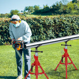 ▶ Soporte de tubo de cabeza en V, altura ajustable de 28 a 52 pulgadas, soportes de tubo plegable para soldadura con capacidad de 2500 libras, soporte de tubería de 1/2 a 12 pulgadas para pipefitters,