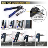 🔩 Kit de herramientas de tuerca de remache de presión, 430 piezas de combinación de tuercas de remache métricas (M8/M6/M5/M4/M3), adecuado para muebles, decoración, aplicaciones automotrices, marinas e