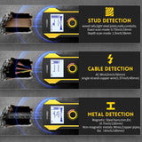 Buscador de tuberías y cables subterráneos  pernos de metal, cables de CA, vigas, tuberías, buscador de pernos de alambre y tubería de agua, agujero de posicionamiento visible para una detección precisa del centr