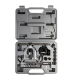 ▶ Herramientas de doble abocardado con adaptadores adicionales - Uso en cobre, aluminio, línea de freno de acero blando y tubos de latón - Incluye mini cortador de tubos y estuche de almacenamiento