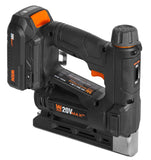 WEN 20538 - Clavadora Brad de calibre 2 en 1 de 20 V Max y grapadora de corona T50 con batería y cargador de 2.0 Ah
