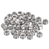uxcell - Tuercas autoenganchables, 1/4-20 x 0.25 pulgadas, tuerca de remache de acero inoxidable, cabeza redonda, 50 piezas