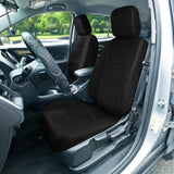 ▶ Funda de asiento de lujo FH GROUP de ajuste universal, color negro (compatible con airbag y con división trasera, compatible con la mayoría de autos, camionetas, SUV y furgonetas,