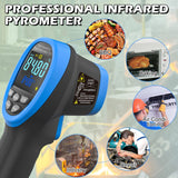 BTMETER BT-1500C - Termómetro infrarrojo láser sin contacto que mide -50 °C a 1500 °C (-50 ℃ ~ 1500 ℃) de alta temperatura, medidor de temperatura IR con LCD de color (no para temperatura humana)