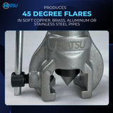 ▶ Herramientas profesionales de abocinamiento – Juego de herramientas de abocinamiento HVAC de alta resistencia con herramienta de abocinamiento de cobre para tubos de 1/4-3/4 pulgadas