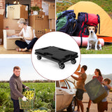 Furniture Mover Dolly 4 ruedas de alta resistencia para muebles pequeños con 4 ruedas de 420 libras de capacidad, plataforma rodante con diseño entrelazado, plataforma plana con ruedas, color