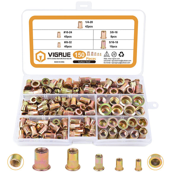 🔩 VIGRUE 150pcs #8-32#10-24 1/4 