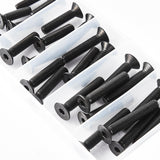 🔩 Cicidorai M8 x 30 mm, 35 mm, 40 mm, 45 mm, 50 mm, cabeza plana hexagonal tornillos avellanados, acero de aleación de grado 10.9, acabado de óxido negro, totalmente roscado, unidad hexagonal métrica Allen Kit surtido 25 piezas