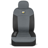 ▶ Fundas de asiento de automóvil MeshFlex para automóviles, camiones y SUV (juego de 2), fundas de asiento de automóvil grises para asientos delanteros, protectores de asientos de camiones con cómodo respaldo de malla, fundas para interiores d Caterpillar