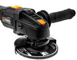 WEN - Amoladora angular inalámbrica, sin escobillas con batería de iones de litio de 20 V máx. 4.0 Ah y cargador (20944), color negro