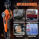 Polipasto，2 tonelada 4410 Libras Cadena G80, Freno Weston, Compatible con 3 Metros polipasto Manual para Espacios Estrechos