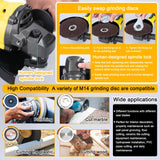 ▶ Esmeriladora Inalámbrica Angular  Motor sin escobillas Mingzhe 21V 125mm M14 Herramienta de molienda eléctrica Máquina de corte de litio multifuncional para cortar Pulido Azulejo de cerámica Madera Piedra Acero