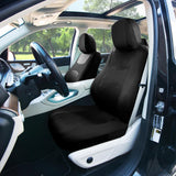 ▶ Juego de fundas de asiento con funda para volante y almohadilla para cinturón de seguridad (compatible con airbag y asiento dividido en negro)